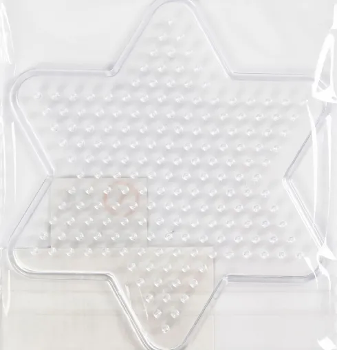 Stjerne Perleplade - Medium - Ø 10 CM - Klar