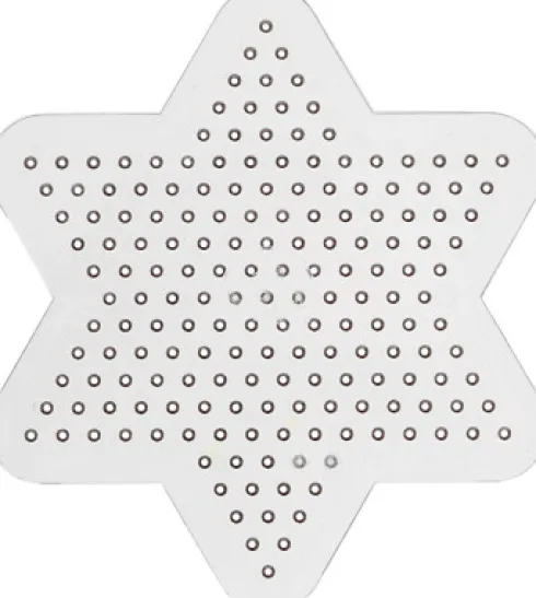 Stjerne Perleplade - Medium - Ø 10 CM - Klar