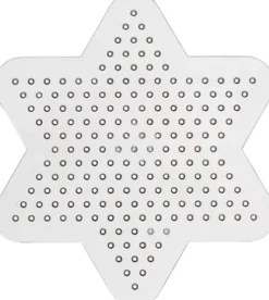 Stjerne Perleplade - Medium - Ø 10 CM - Klar