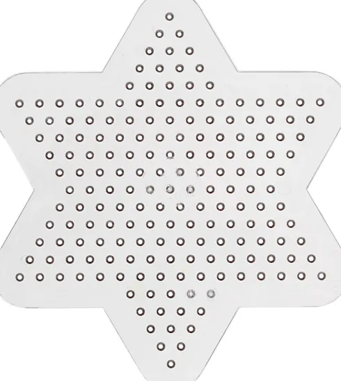 Stjerne Perleplade - Medium - Ø 10 CM - Klar