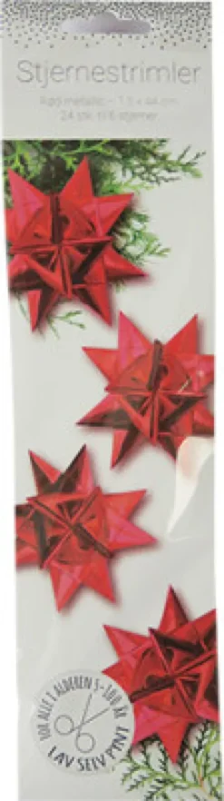 Stjernestrimler - Met Rød 1,5 X 44 CM - 24