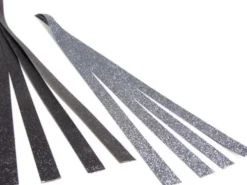 Stjernestrimler M/Glitter Sort/Sølv 15X420Mm 8Stk - Syrefri