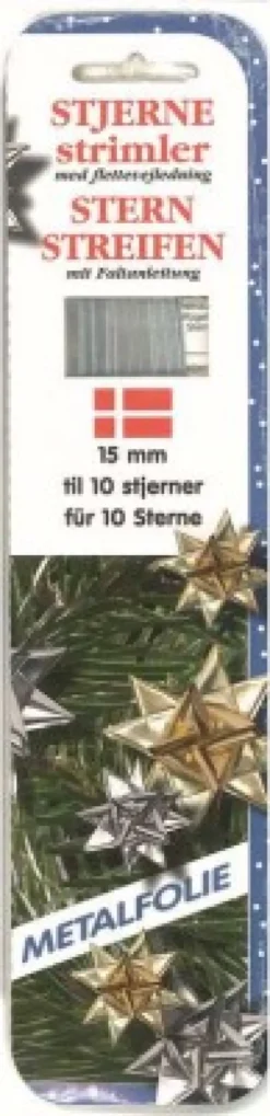 Stjernestrimler 15Mm 40Stk Sølv - 15040-61