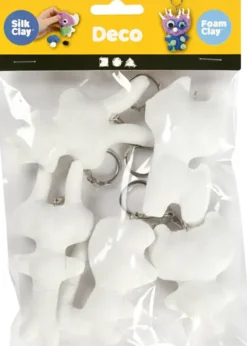 Stoffigurer Med Nøglering - H 6-10 CM - 5 Stk