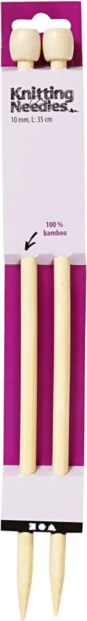 Strikkepinde - Nr. 10 - L 35 CM - 1 Par