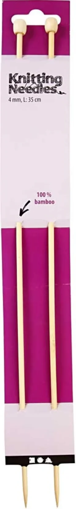 Strikkepinde - Nr. 4 - L 35 CM - 1 Par