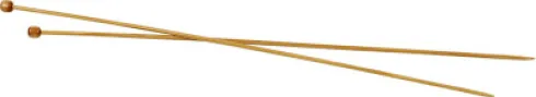 Strikkepinde Sæt - Bambus Træ - Ø 3 MM - L 35 CM - 1 Par