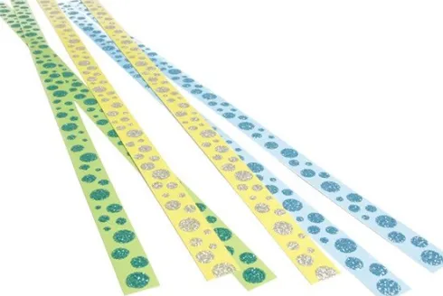 Strimler Selvklæbende Grøn/Gul/Blå 15X420Mm 6Stk - Syrefri
