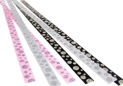 Strimler Selvklæbende Pink/Sort/Sølv 15X420Mm 6Stk - Syrefri