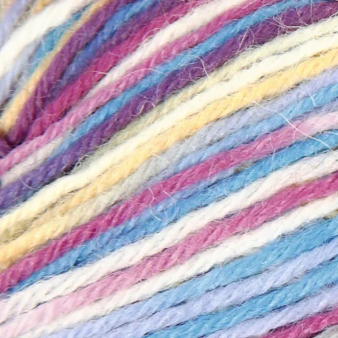 Strømpegarn Med Mønster - L 200 M - Lilla Pink Harmoni - 50 G