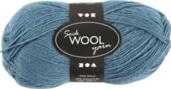 Strømpegarn - Uld+Nylon - L 200 M - Petroleum - 50 G