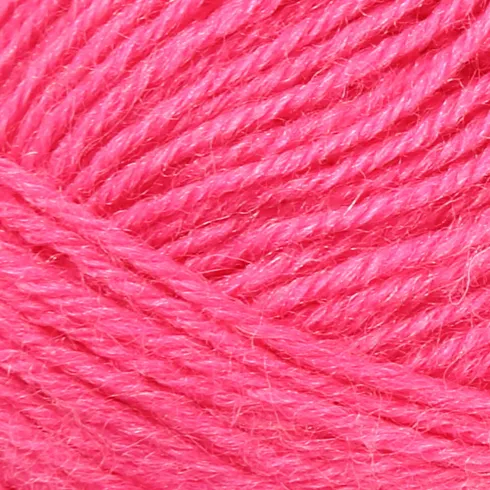 Strømpegarn - Uld+Nylon - L 200 M - Pink - 50 G