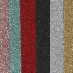 Strygestof - 148X210 MM - Glitter - Assorterede Farver - 6X10 Ark