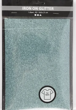 Strygestof - 148X210 MM - Glitter - Assorterede Farver - 6 Ark