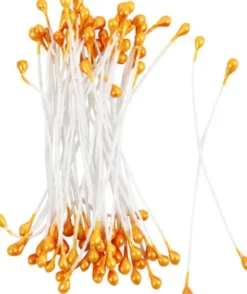 Støvdragere - L 6,4 CM - Ø 2 MM - Orange Metallic - 100 Stk