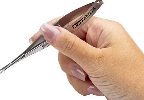 Tamiya - Hg Tweezers Grip Scissors - Hobby Pincet Saks - 74157