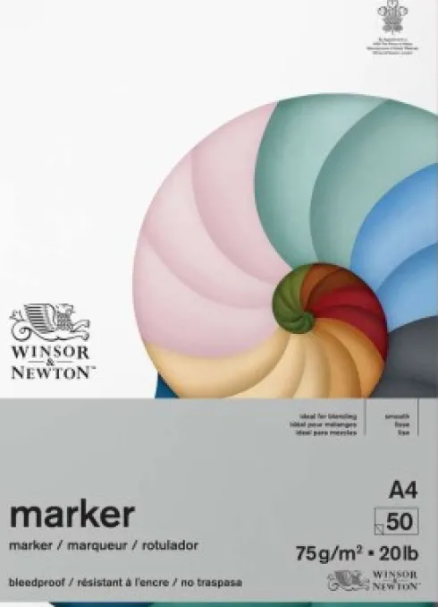 Tegneblok - A4 - Marker - 50 Sider - Winsor & Newton