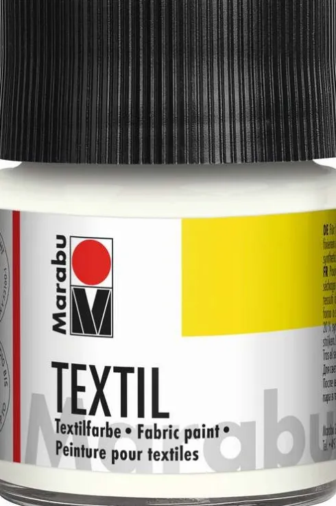 Tekstil Maling - Hvid - Textil - 50 ML - Marabu