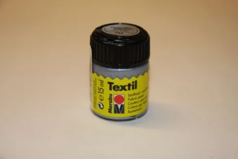 Tekstil Maling - Metallisk Sølv - Textil - 15 ML - Marabu