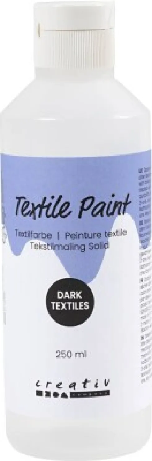 Tekstilmaling Solid - Dækkende - Hvid - 250 ML