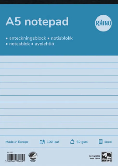 Telefonblok A5 100 Blade Linjeret Rhino