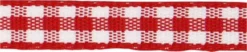 Ternet Bånd - B 6 MM - Rød/Hvid - 50 M