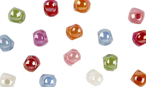 Terningmix - Str. 10X10 MM - Hulstr. 4 MM - Assorterede Farver - 700 ML - 400 G