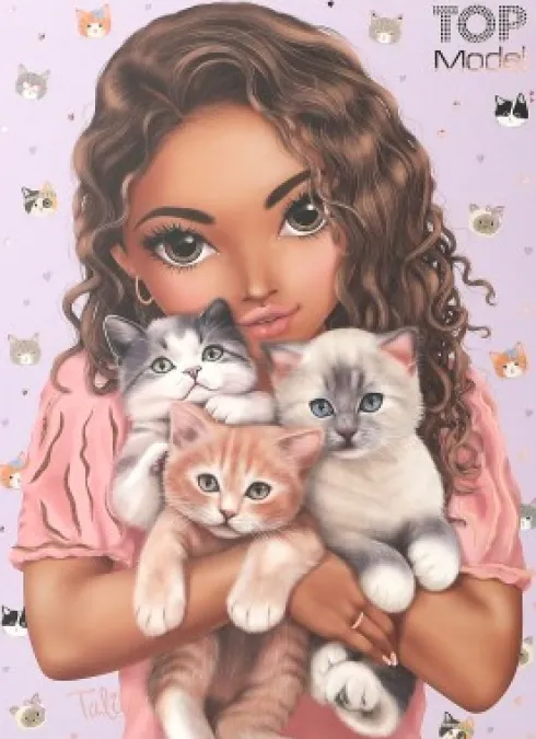 Top Model - Brevpapir Sæt Til Børn - Cat Love