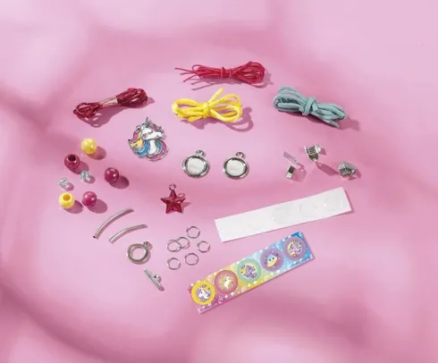 Totum - Unicorn 2-I-1 Creativity Set - Rainbow Jewels & Handbag