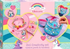 Totum - Unicorn 2-I-1 Creativity Set - Rainbow Jewels & Handbag