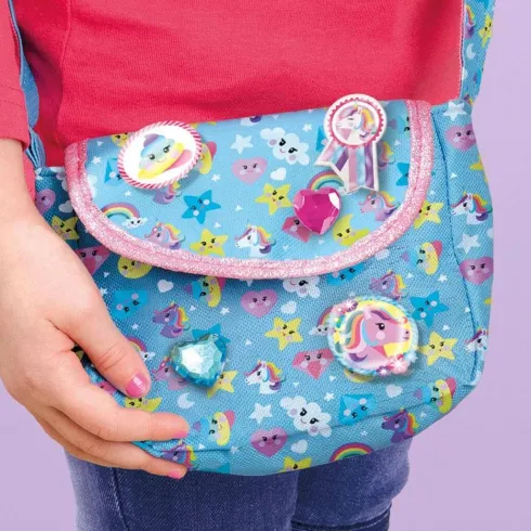 Totum - Unicorn 2-I-1 Creativity Set - Rainbow Jewels & Handbag