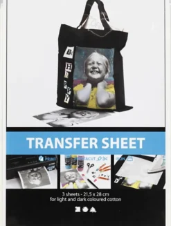 Transferark - 21,5X28 CM - Til Lyse Og Mørke Tekstiler - Hvid - 3 Ark