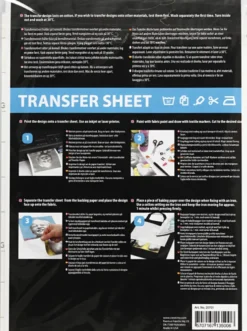Transferark - 21,5X28 CM - Til Lyse Og Mørke Tekstiler - Hvid - 12 Ark