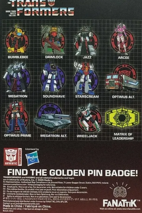 Transformers - Mystery Pin Badge Individual - Assorted