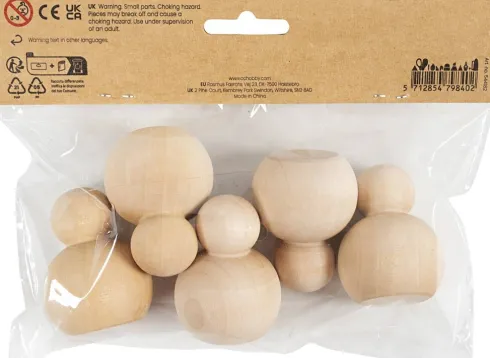 Træfigur Krop - Rund - H 5 CM - 5 Stk