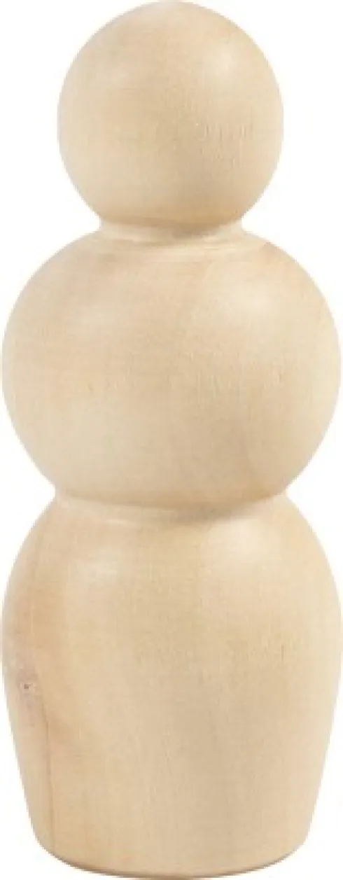 Træfigur Krop - Timeglasform - H 7,5 CM - 5 Stk