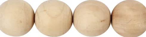 Træperle - Ø 30 MM - Hulstr. 5 MM - 4 Stk