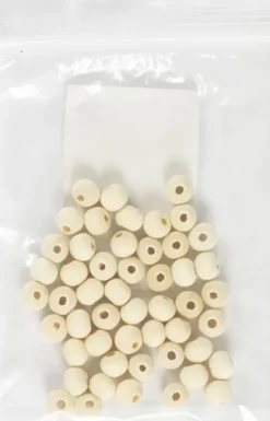 Træperler - Ø 8 - Hulstr. 2 MM - 100 Stk