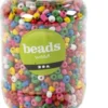 Træperler - Ø 5-8 MM - Hulstr. 1.5 MM - Assorterede Farver - 175 G - 400 ML/ 1 Spand