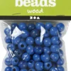 Træperler - Ø 10 MM - Hulstr. 3 MM - Blå - 20 G