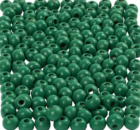 Træperler - Ø 5 MM - Hulstr. 1,5 MM - Grøn - 6 G - 150 Stk