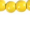 Træperler - Ø 12 MM - Hulstr. 3 MM - Gul - 22 G