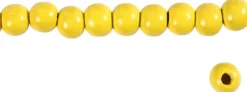 Træperler - Ø 10 MM - Hulstr. 3 MM - Gul - 20 G