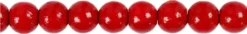 Træperler - Ø 8 MM - Hulstr. 2 MM - Rød - 15 G - 80 Stk