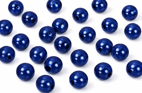 Træperler - 10 MM - Mørkeblå - 1000 Stk