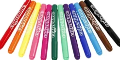Tuscher - Stregtykkelse: 5 MM - Standardfarver - 12Stk. - Colortime