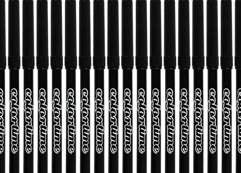 Tusser - Vandbaserede - Tykkelse 2 MM - Sort - 18 Stk