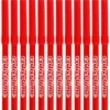 Tusser - Vandbaserede - Tykkelse 2 MM - Rød - 18 Stk