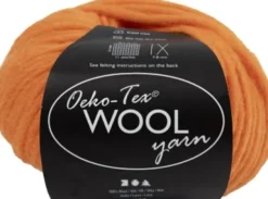 Uldgarn - L 50 M - Pind 8-9 - Orange - 50 G