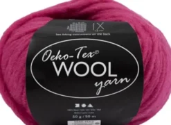 Uldgarn - L 50 M - Pind 8-9 - Pink - 50 G